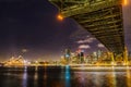 Sydney city skyline at night Royalty Free Stock Photo