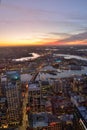 Sydney city skyline at sunset Royalty Free Stock Photo