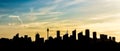 Sydney city skyscrapers outline silhouette panorama view, Sydney, Australia