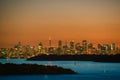 Sydney City and Sydney Harbour at sunset