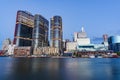 Sydney cityscape with Barangaroo buildings at dusk