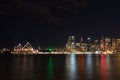 Sydney cityscape skyline at night, Sydney Harbour view Royalty Free Stock Photo