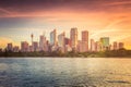 Sydney cityscape view at sunset Royalty Free Stock Photo