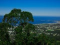 Sydney cliffs off Wollongong Australia on a sunny clear blue sky day with the turquoise colours of the bay