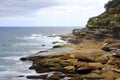 Sydney coastline on a cloudy day Royalty Free Stock Photo