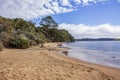 Sydney Cove Beach in Ulva Island of Stewart Island or Rakiura, New Zealand. Royalty Free Stock Photo