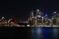 Sydney downtown skyline in the night Royalty Free Stock Photo