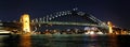 Sydney Harbor Bridge By Night Royalty Free Stock Photo