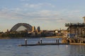 Sydney Harbour Bridge Australia at sunset seen from Pyrmont
