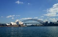Sydney Harbour Bridge from ferry Royalty Free Stock Photo