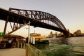 Sydney Harbour Bridge and Harbour Ferry, Australia Royalty Free Stock Photo