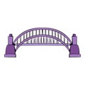 Sydney Harbour Bridge icon cartoon
