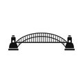 Sydney Harbour Bridge icon, simple style