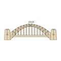Sydney Harbour Bridge line vector illustration isolated on white background