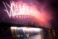 Sydney Harbour Bridge New Year Fireworks Royalty Free Stock Photo