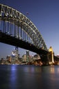 Sydney Harbour Bridge At Night Royalty Free Stock Photo