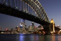 Sydney Harbour Bridge At Night Royalty Free Stock Photo