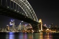 Sydney Harbour Bridge At Night Royalty Free Stock Photo