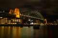 Sydney harbour bridge Night Royalty Free Stock Photo