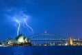 Sydney Harbour Bridge & Opera House Royalty Free Stock Photo
