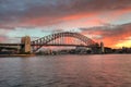 Sydney Harbour Bridge at sunrise Royalty Free Stock Photo