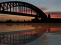 Sydney Harbour Bridge At Sunset Royalty Free Stock Photo