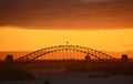 Sydney Harbour Bridge at Sunset Royalty Free Stock Photo