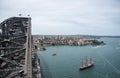 Sydney Harbour Bridge and Tall Ship Royalty Free Stock Photo