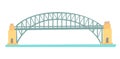 Sydney Harbour bridge vector illustration