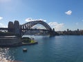 Sydney harbour bridge view from cruise ship Royalty Free Stock Photo