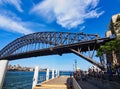 Sydney Harbour Bridge and View to Opera House, Australia Royalty Free Stock Photo
