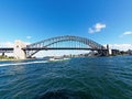 Sydney Harbour Ferry Sailing in Front of Harbour Bridge, Australia