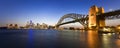 Sydney Harbour Evening Panorama Royalty Free Stock Photo