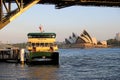 The Sydney Opera House and a Harbour Ferry at Sunset, Australia Royalty Free Stock Photo
