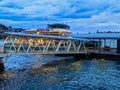 Sydney Harbour Ferry Docking at Rose Bay, Australia Royalty Free Stock Photo