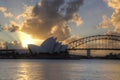 Sydney Harbour with Opera House and Bridge Royalty Free Stock Photo