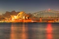 Sydney Harbour with Opera House and Bridge Royalty Free Stock Photo