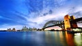 Sydney Harbour Panorama at dusk Royalty Free Stock Photo