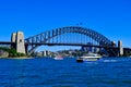 A Sydney Harbour Ferry and the Harbour Bridge, Sydney, Australia Royalty Free Stock Photo