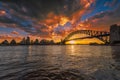 Sydney Harbour at sunset Royalty Free Stock Photo