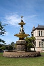 Three-tier cast iron Robert Brough Memorial Fountain installed 1907 in the courtyard of Sydney Hospital