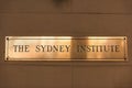 The Sydney Institute golden door plate Royalty Free Stock Photo