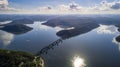 Sydney ku-ring-gai national park, Australia aerial view Royalty Free Stock Photo