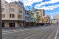 Sydney light rail stops at Paddy`s Markets.The Sydney light rail network is serving the Australian city of Sydney. Australia:13/0