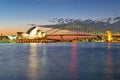 Sydney. New South Wales. Australia. The Opera House at sunset and the harbour bridge Royalty Free Stock Photo