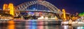 SYDNEY - NOVEMBER 6, 2015: Sydney Harbour Bridge at night, Australia Royalty Free Stock Photo
