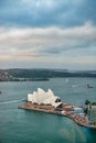 SYDNEY - NOVEMBER 7, 2015: Sydney Opera House from helicopter