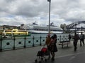 Sydney NSW, Australia,22/10/2014 celebrity century docked in sydney port ,Sydney harbour bridge also visible Royalty Free Stock Photo