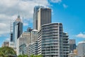 SYDNEY - OCTOBER 2015: City skyline on a sunny day. The city attracts 20 million people annually Royalty Free Stock Photo