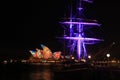 Sydney Opera Building and ship Laser Light